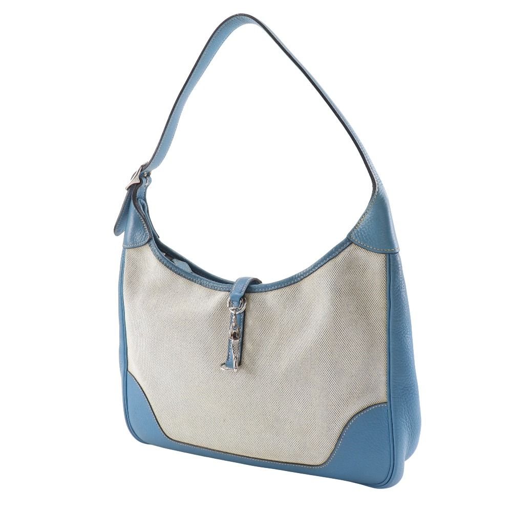 Hermes Trim 31 Toile Ash Taurillon Clemence Natural Blue Jean C — view 2