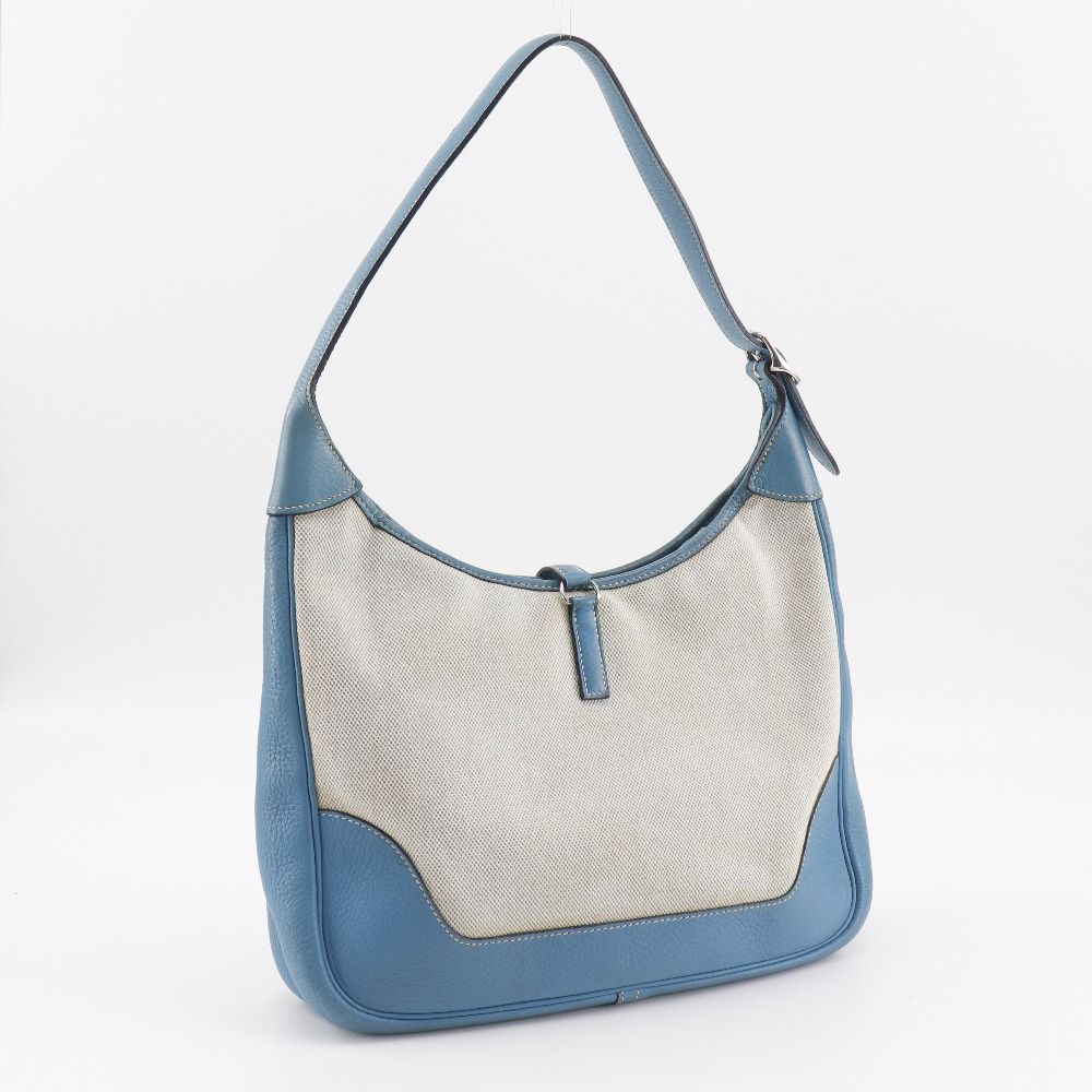 Hermes Trim 31 Toile Ash Taurillon Clemence Natural Blue Jean C — view 3