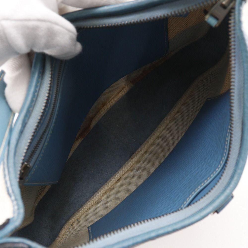 Hermes Trim 31 Toile Ash Taurillon Clemence Natural Blue Jean C — view 6