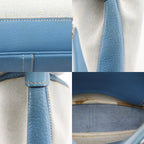 Hermes Trim 31 Toile Ash Taurillon Clemence Natural Blue Jean C — view 9