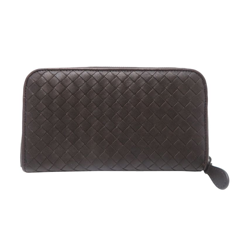 Bottega Veneta Long Wallet Leather Brown — view 2