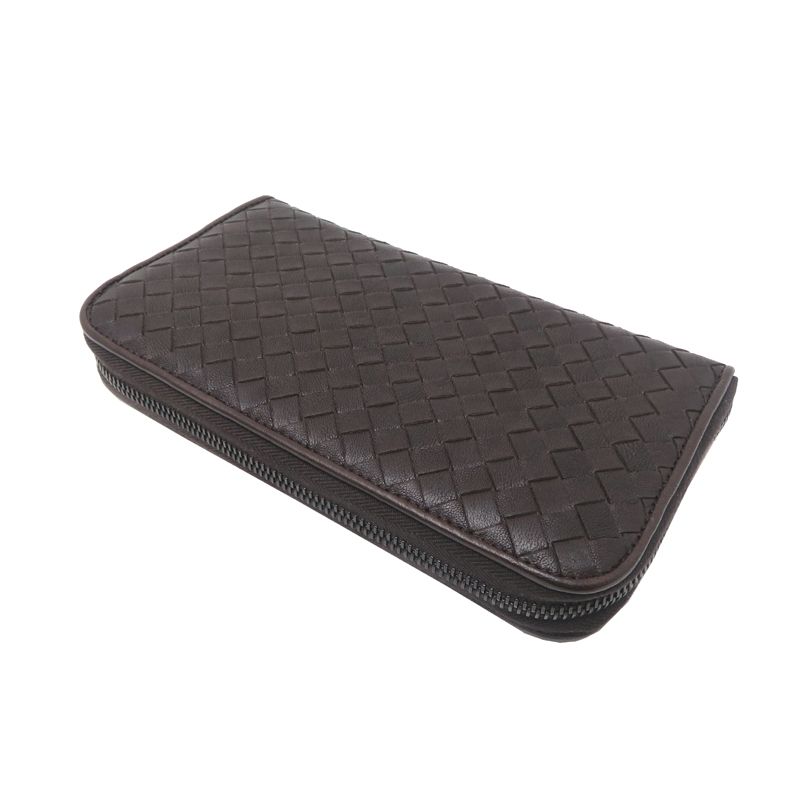 Bottega Veneta Long Wallet Leather Brown — view 4