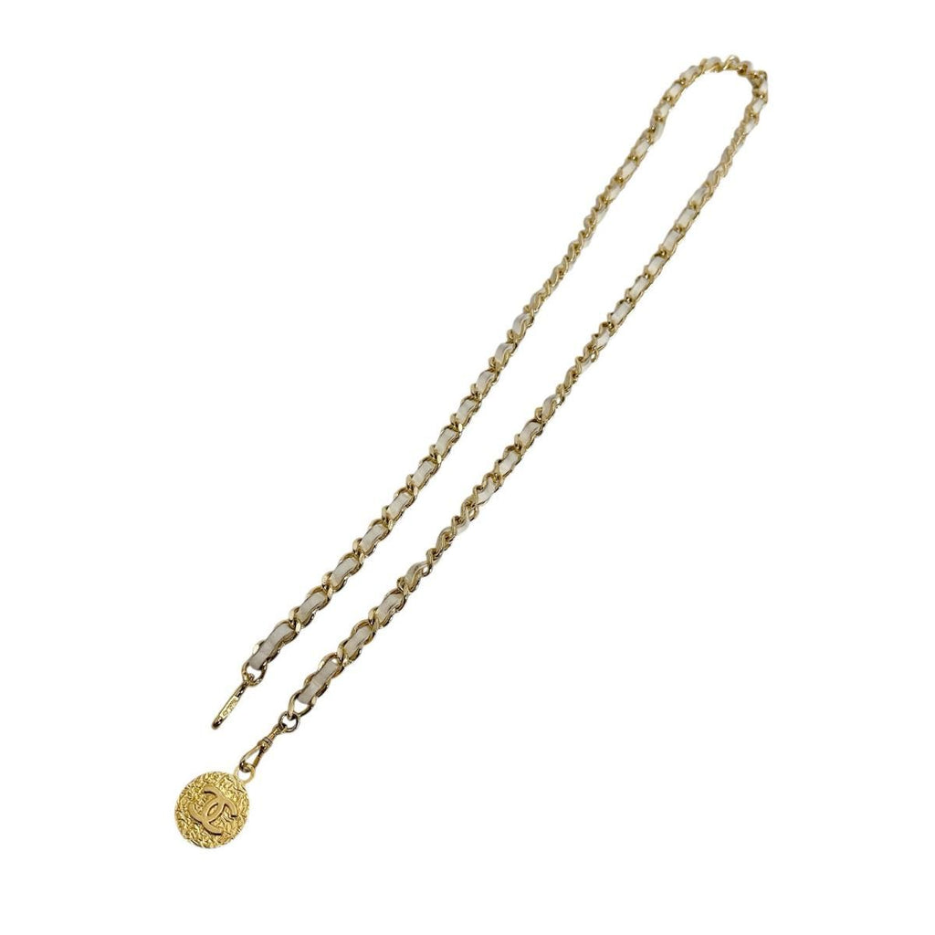 Chanel Belt Vintage Girogo Chain White Gold — view 2