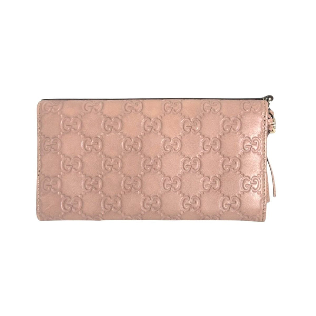 Gucci Guccissima Bifold Long Wallet GG Pink — view 2
