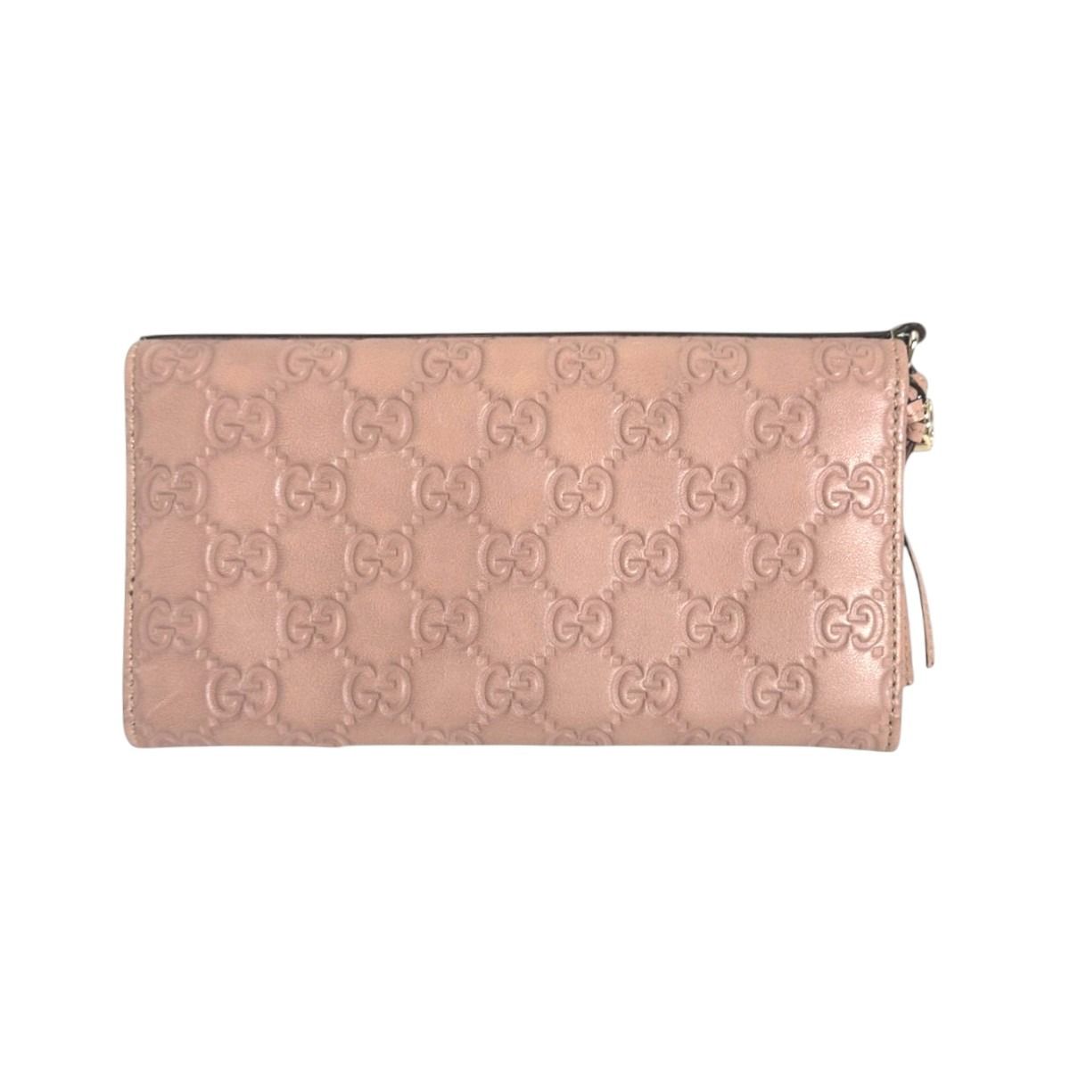 Gucci Guccissima Bifold Long Wallet GG Pink — view 2