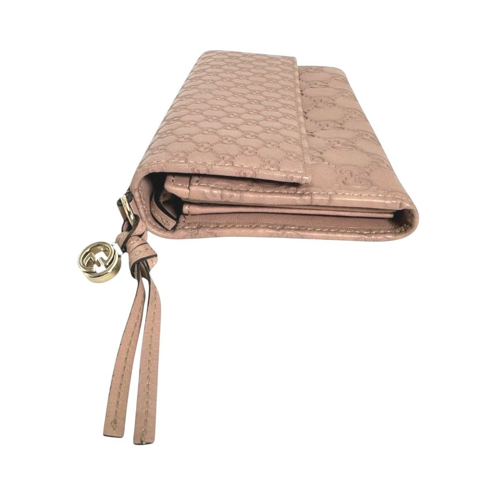 Gucci Guccissima Bifold Long Wallet GG Pink — view 5