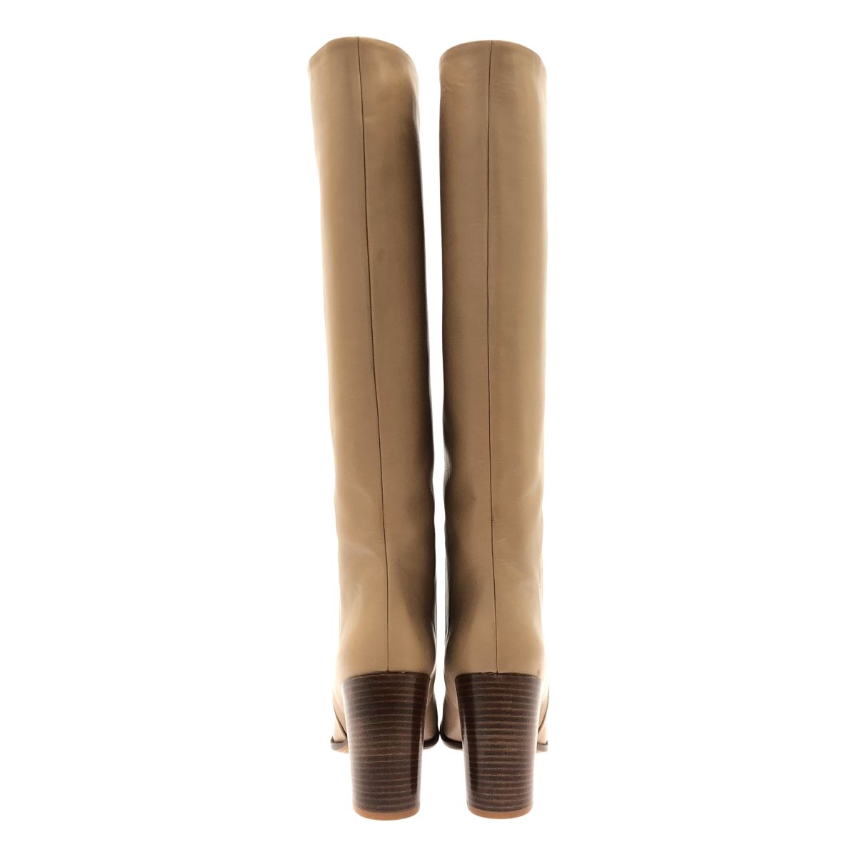 Celine by Phoebe Philo Long Leather Heel Boots Beige 37.5 — view 3
