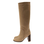 Celine by Phoebe Philo Long Leather Heel Boots Beige 37.5 — view 2