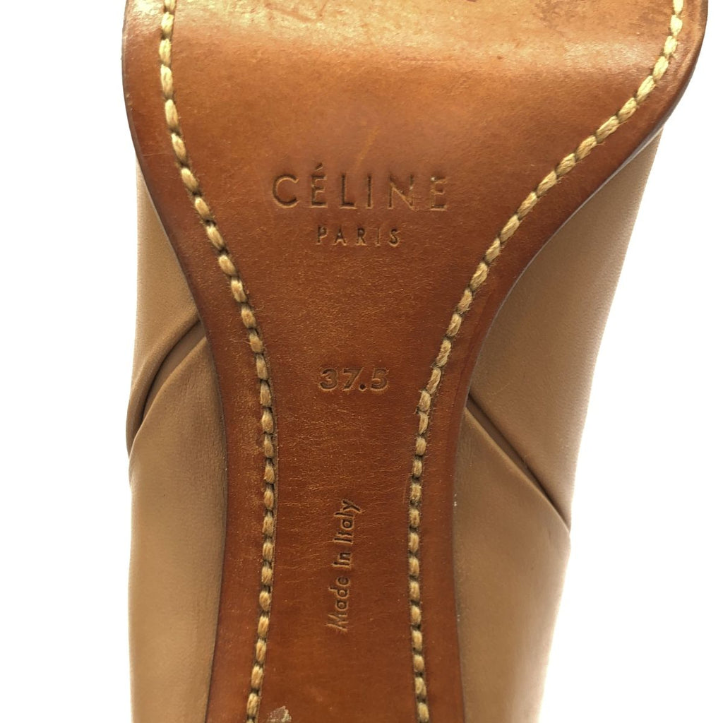 Celine by Phoebe Philo Long Leather Heel Boots Beige 37.5 — view 6