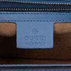 Gucci Sylvie Sherry Line Blue Leather — view 5