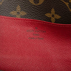 Louis Vuitton Monogram Portefeuille Emily Brown Rouge Leather — view 6
