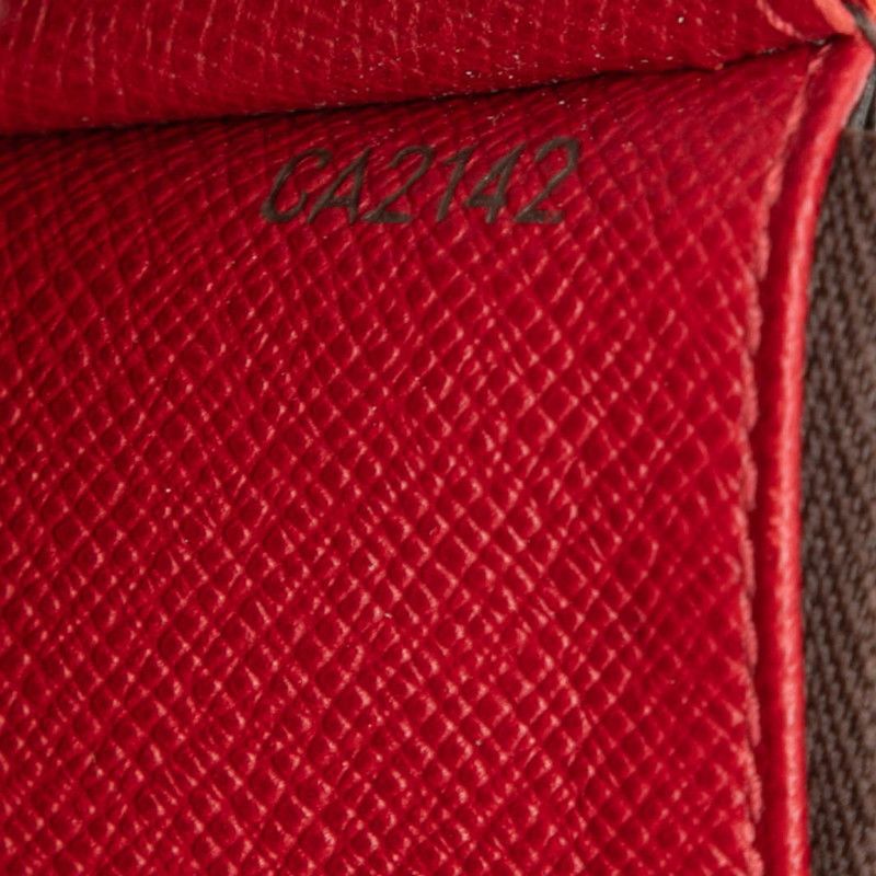 Louis Vuitton Monogram Portefeuille Emily Brown Rouge Leather — view 7