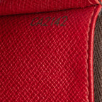 Louis Vuitton Monogram Portefeuille Emily Brown Rouge Leather — view 7