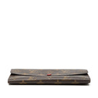 Louis Vuitton Monogram Portefeuille Emily Brown Rouge Leather — view 3