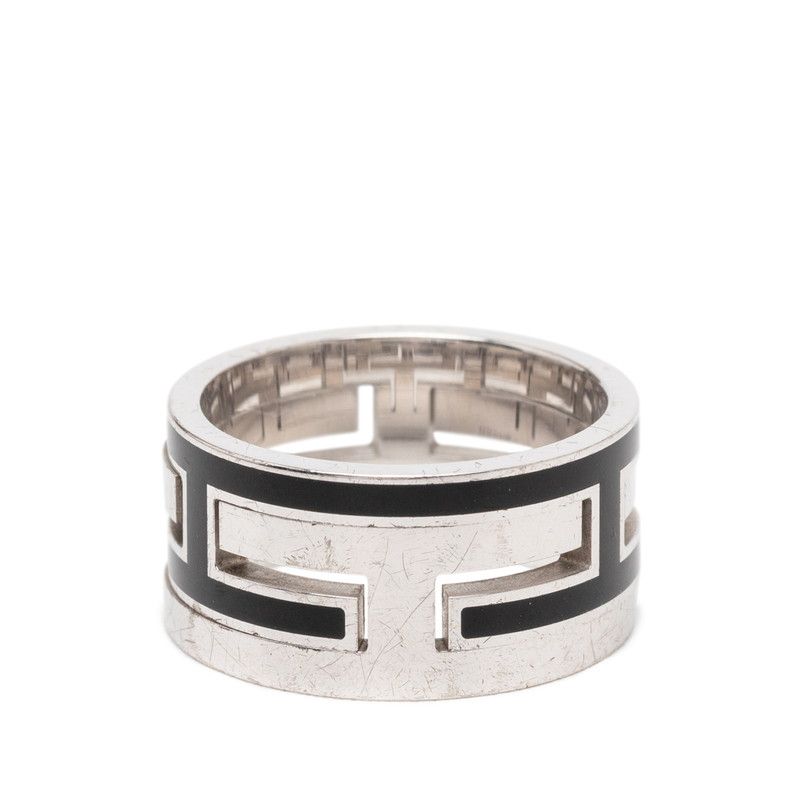 Hermes Moubouche Ring 51 Silver Black — view 4
