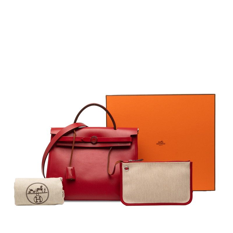 Hermes Herbag Zip PM 2-Way Shoulder Bag le Jupiman Toile Ash — view 7