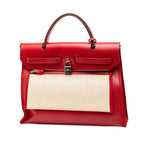 Hermes Herbag Zip PM 2-Way Shoulder Bag le Jupiman Toile Ash — view 2