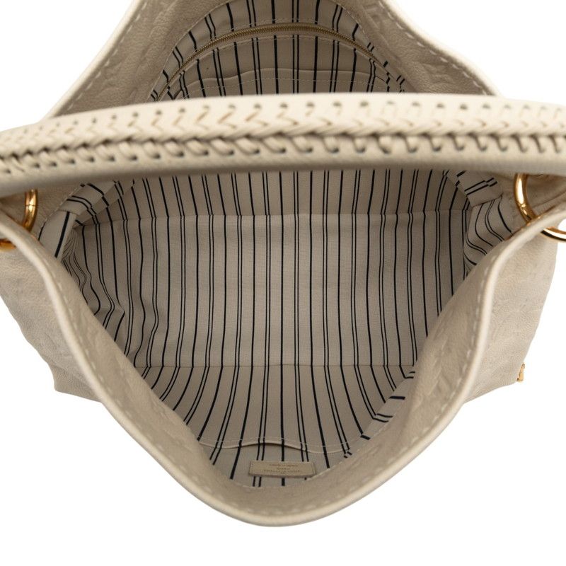 Louis Vuitton Monogram Empreinte MM One Shoulder Bag Neige Ivory Leather — view 4