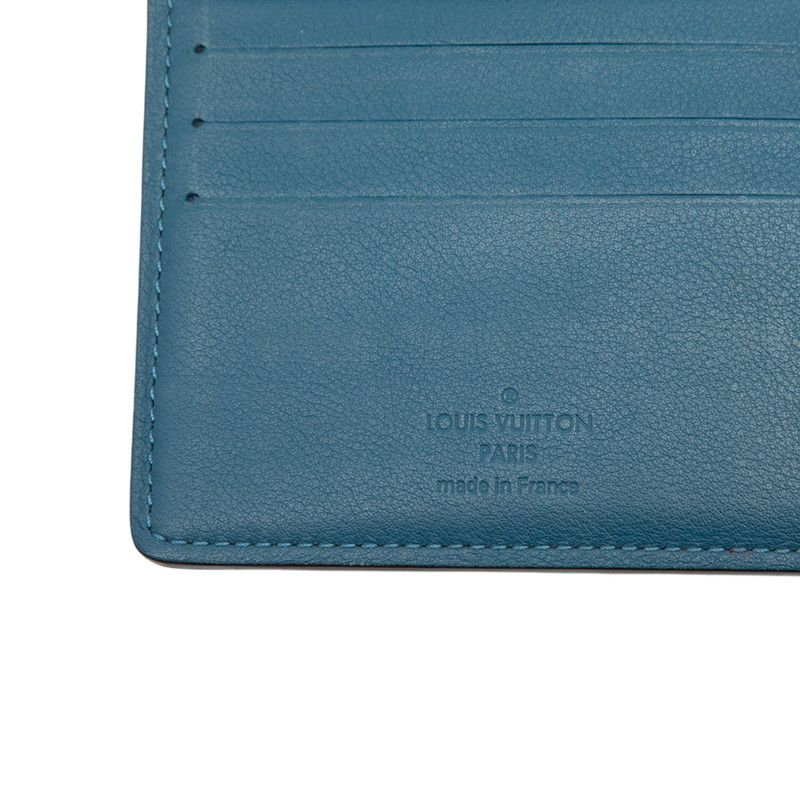 Louis Vuitton Portefeuille Multiple Blue Taurillon Leather — view 5