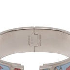 Hermes Clic Clac PM Silver Blue Multicolor Metal Bracelet — view 5