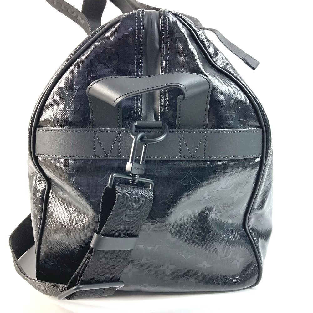 Louis Vuitton Boston Bag Keepall 55 Leather Black — view 3