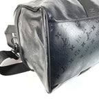 Louis Vuitton Boston Bag Keepall 55 Leather Black — view 7