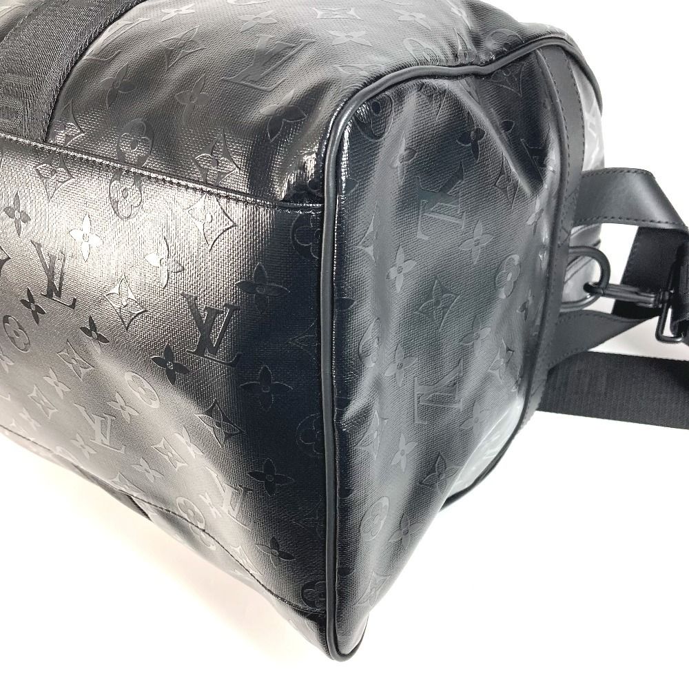 Louis Vuitton Boston Bag Keepall 55 Leather Black — view 6