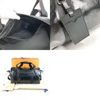 Louis Vuitton Boston Bag Keepall 55 Leather Black — view 9
