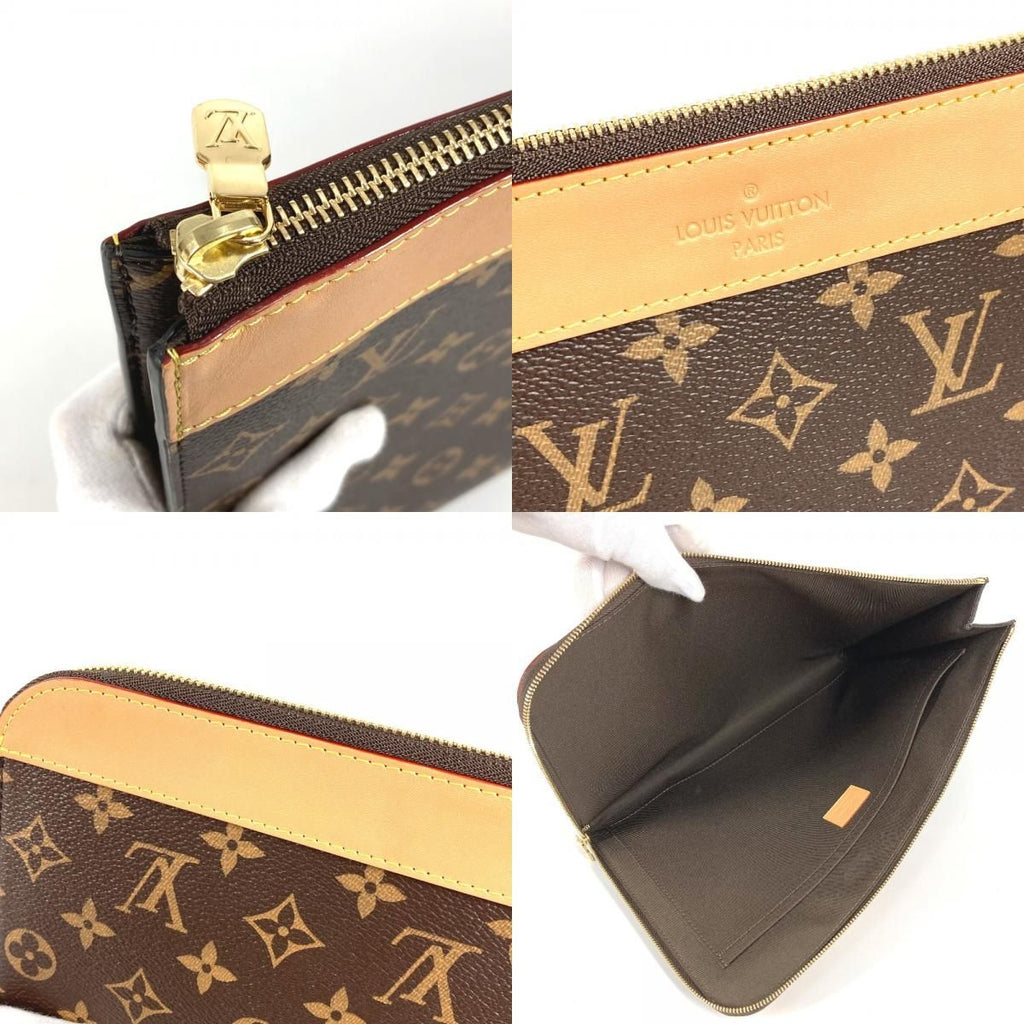 Louis Vuitton Clutch Pochette Jour Monogram Canvas Brown — view 8