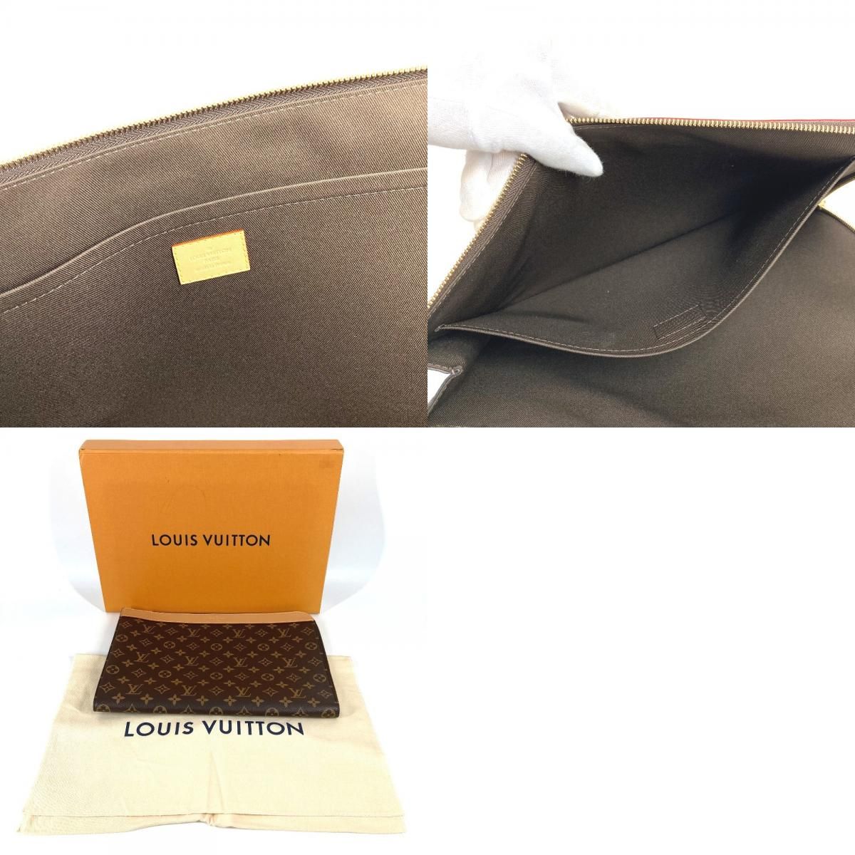 Louis Vuitton Clutch Pochette Jour Monogram Canvas Brown — view 9