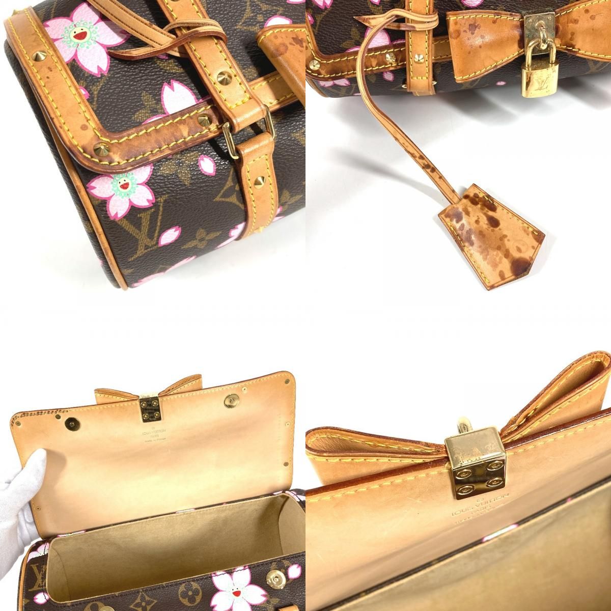 Louis Vuitton Handbag Papillon Monogram Cherry Canvas Brown — view 8