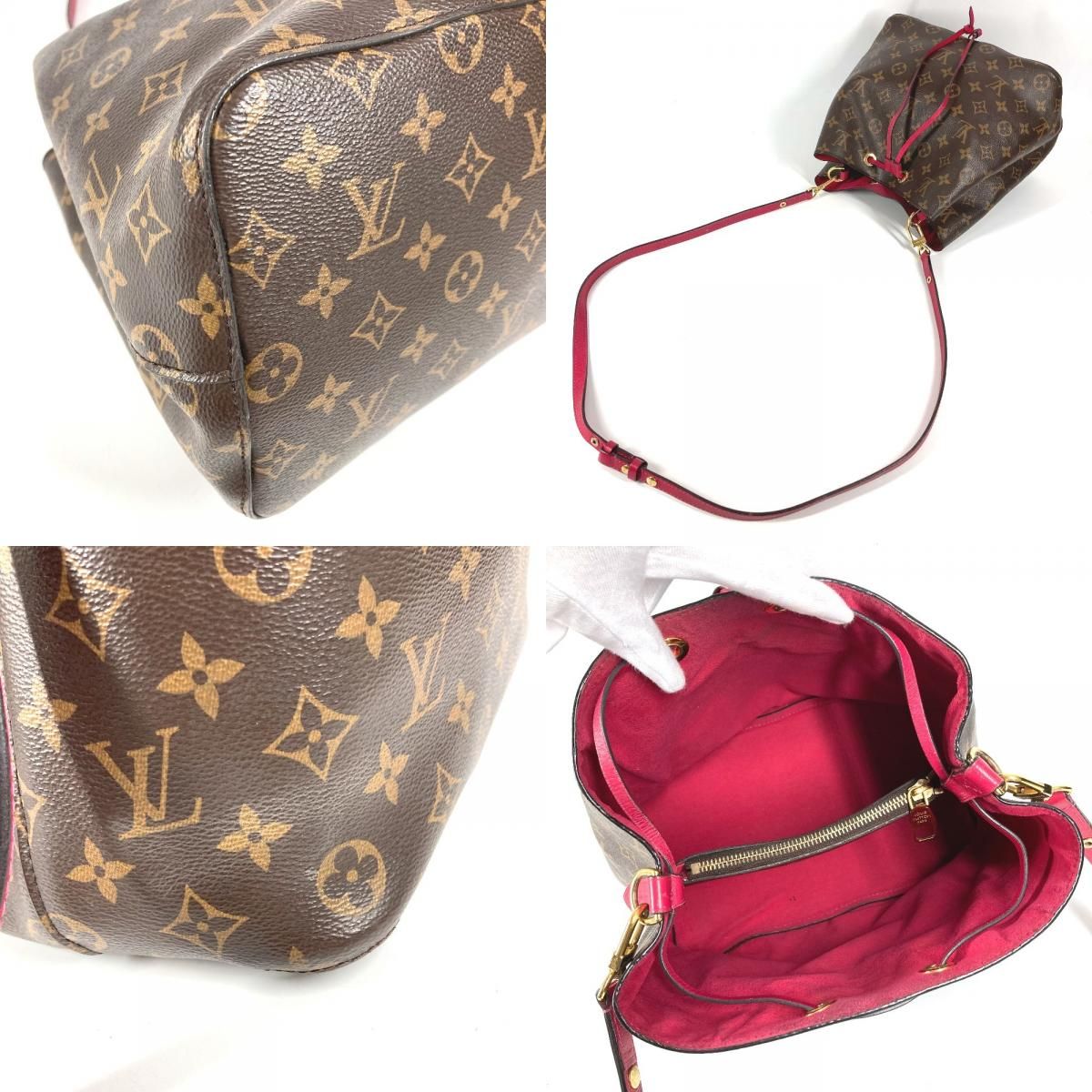 Louis Vuitton Shoulder Bag Neo Noe Monogram Canvas Freesia Pink — view 7