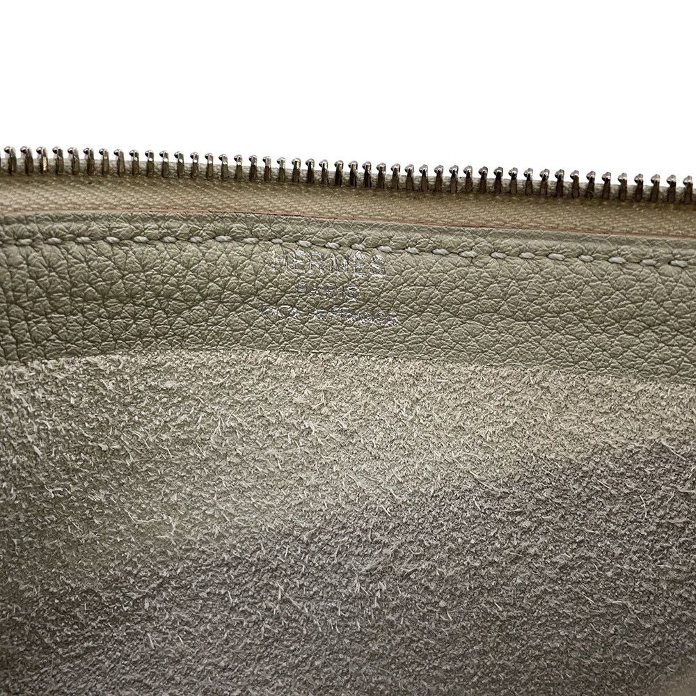 Hermes Clutch Cabas Vertiges 24 Tourtier Legree Silver Togo Tourtier-legre — view 9
