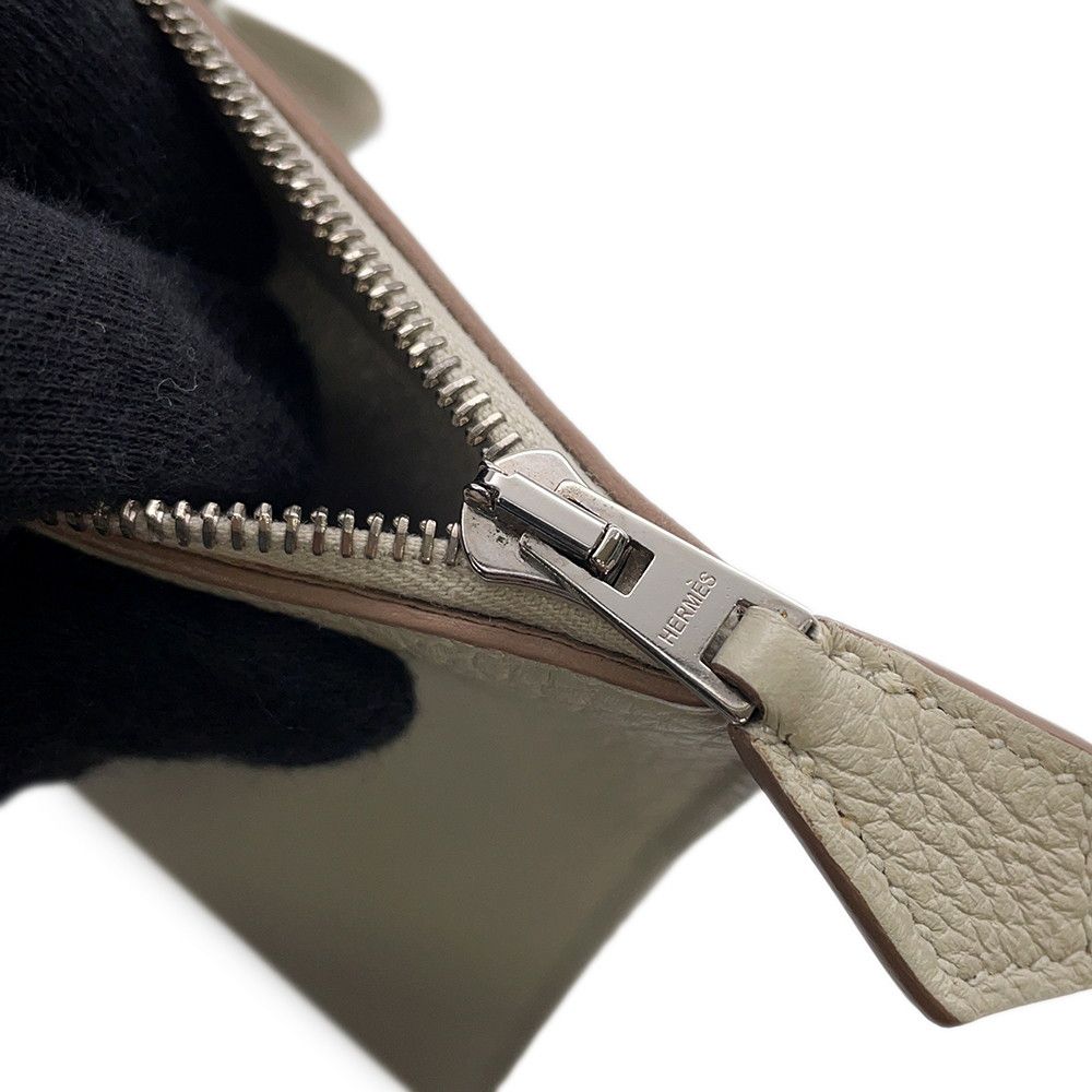 Hermes Clutch Cabas Vertiges 24 Tourtier Legree Silver Togo Tourtier-legre — view 8