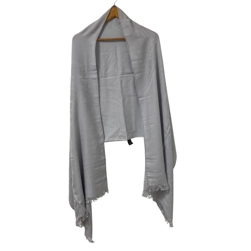 Hermes New Bliss Cashmere Silk Shawl Greenage Gray — view 3