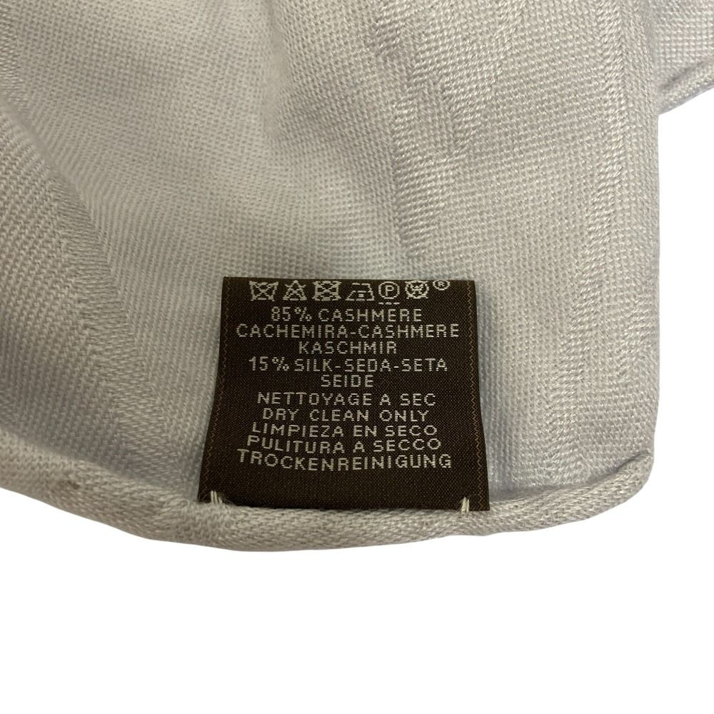 Hermes New Bliss Cashmere Silk Shawl Greenage Gray — view 8
