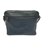 Bottega Veneta Intrecciato Leather Shoulder Bag Navy — view 2