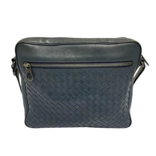 Bottega Veneta Intrecciato Leather Shoulder Bag Navy — view 2