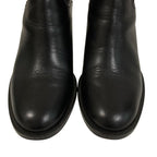 Fendi Calligraphy Leather Ankle Boots 37 Black — view 8