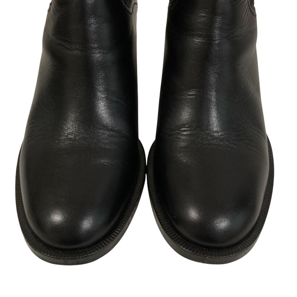 Fendi Calligraphy Leather Ankle Boots 37 Black — view 8