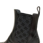 Fendi Calligraphy Leather Ankle Boots 37 Black — view 7
