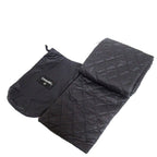 Chanel CC Logo Quilted Patted Muffler Black Scarf — view 4