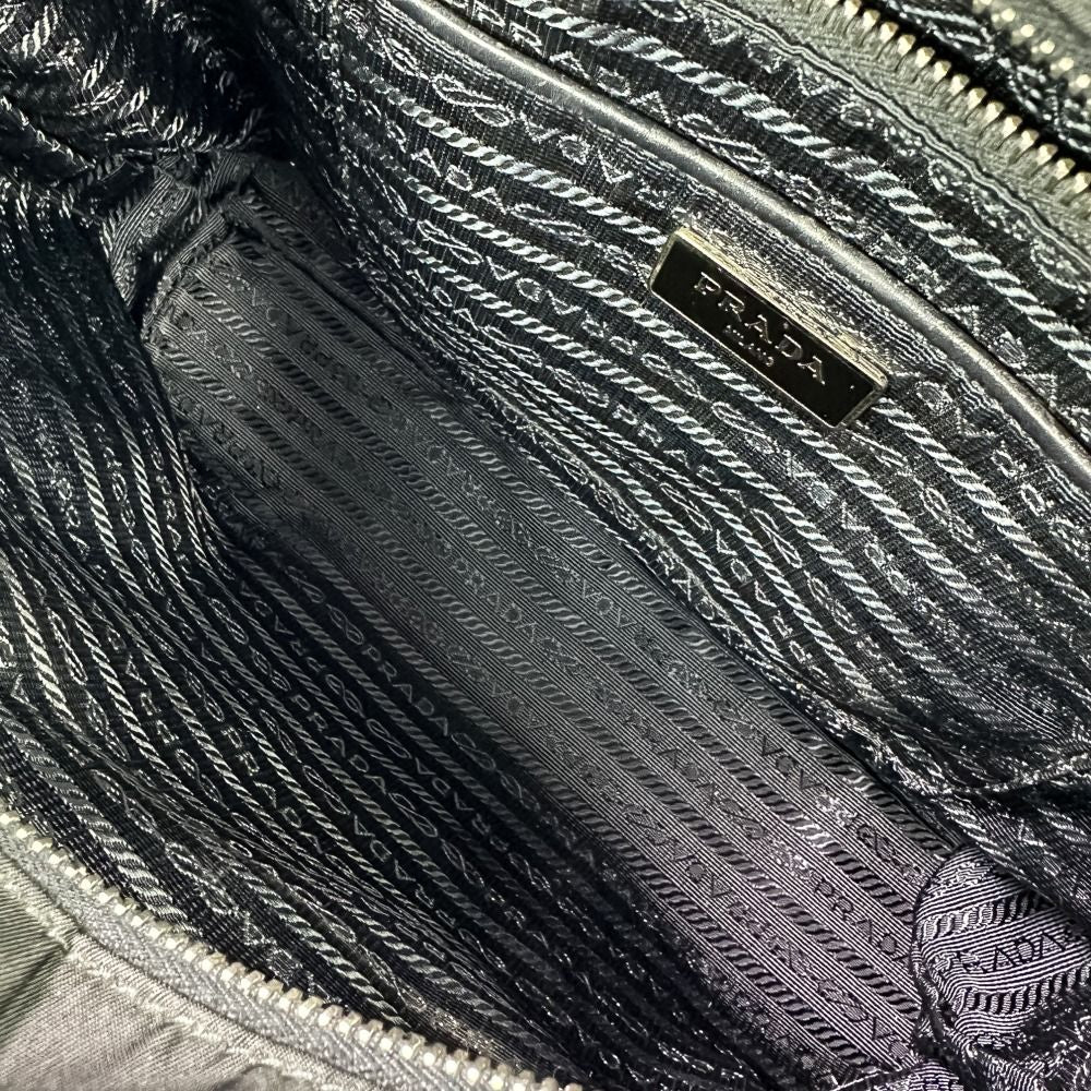 Prada Nylon 2-Way Shoulder Bag Black — view 7