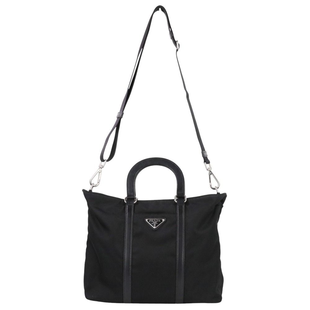 Prada Nylon 2-Way Shoulder Bag Black — view 9