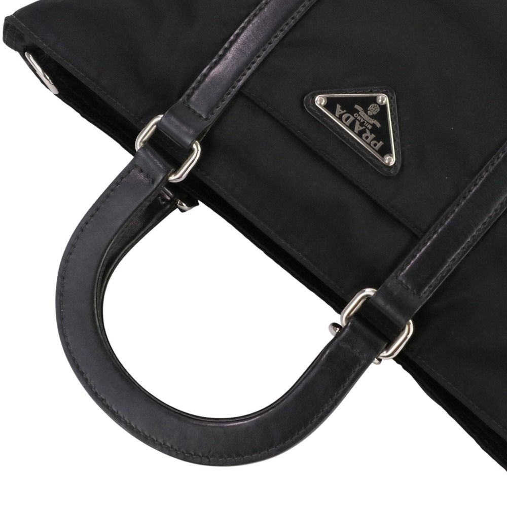 Prada Nylon 2-Way Shoulder Bag Black — view 6