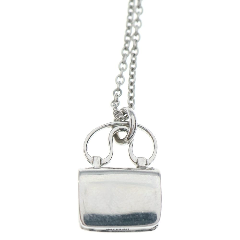 Hermes Amulet Constance Logo Bag Motif Necklace White Gold Diamond 18K — view 5