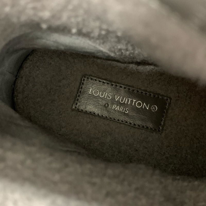 Louis Vuitton Snow Drop Line Monogram Short Boots Shoes Suede Mouton Gray Shearling — view 7