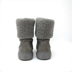 Louis Vuitton Snow Drop Line Monogram Short Boots Shoes Suede Mouton Gray Shearling — view 5