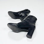 Hermes Short Boots Shoes Leather Black Exlibris — view 6