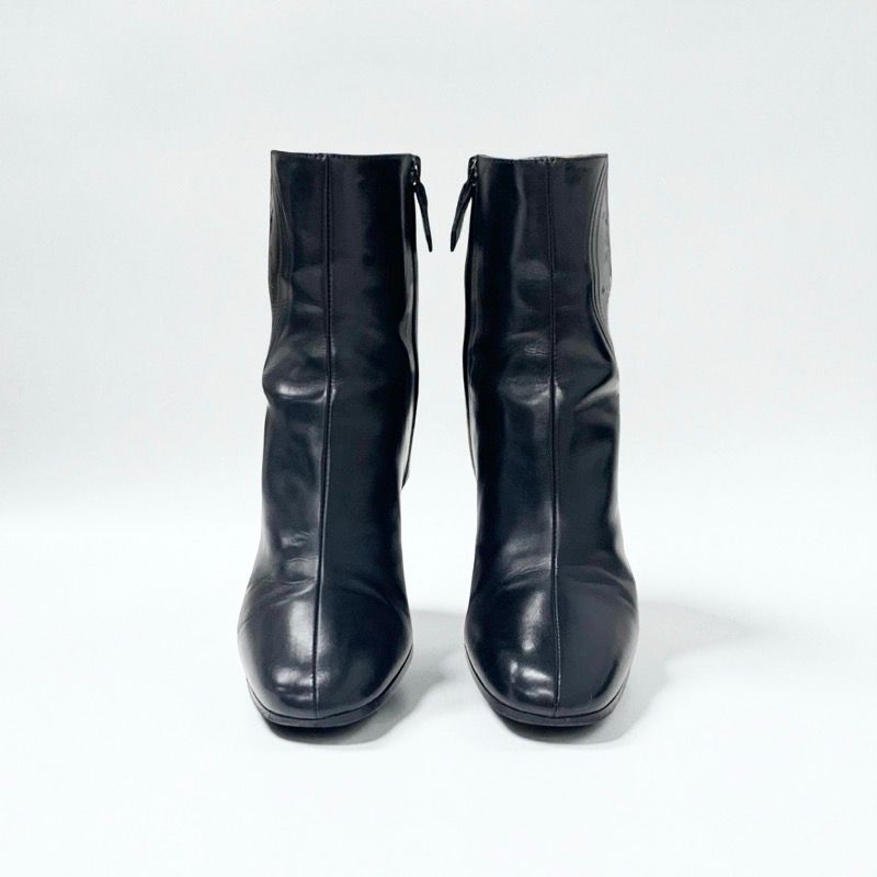 Hermes Short Boots Shoes Leather Black Exlibris — view 3